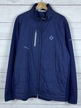 Zero Restriction Hybrid Jacket Mens XL Blue Z625 Golf Wind Primaloft Full Zip